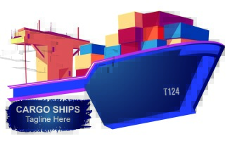 Cargo Ships Logo Templates