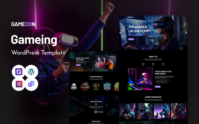 Gameoon - Online Game WordPress Elementor Theme WordPress Theme