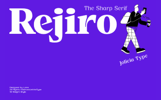 JT Rejiro | Sharp Serif Font