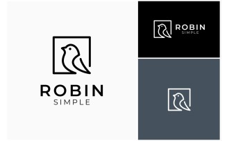 Robin Pigeon Continuous Line Logo