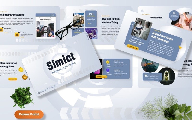 Simict - Pure Multipurpose Powerpoint Templates PowerPoint Template