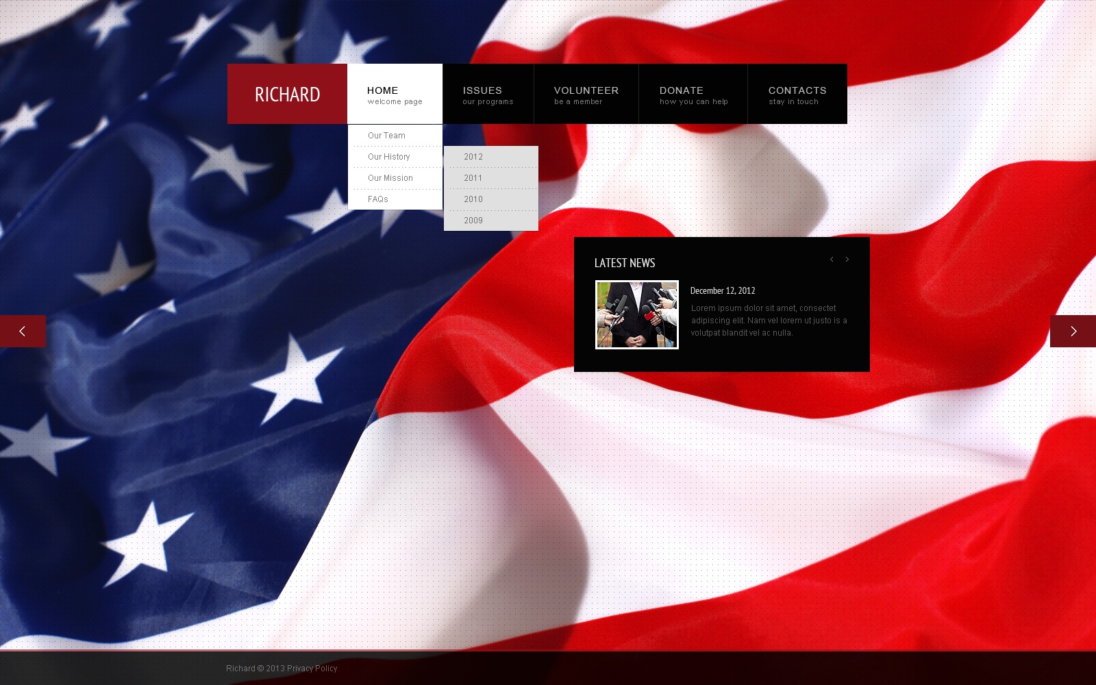 Politics Website Template #43172