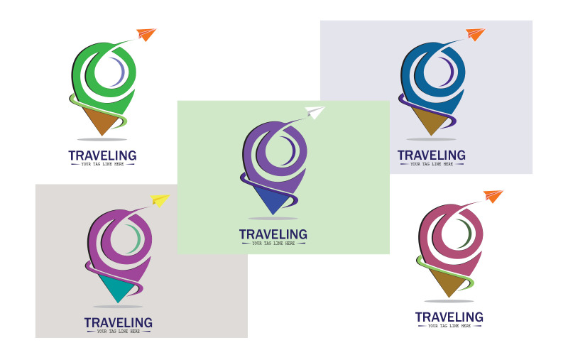 FREE creative traveling logo template Logo Template