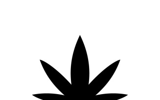 Mariuhana leaf icon vector. Cannabis