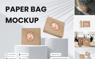 Paper Bag Mockup Present your bag designs with confidence using this mockup