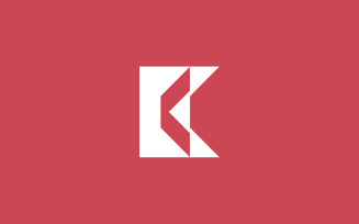 k letter logo design template