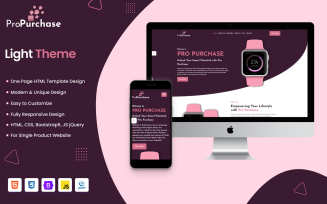 Pro Purchase - Single Product HTML Bootstrap Landing Page Template
