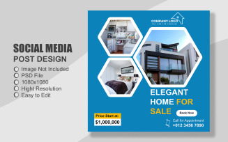 Real Estate Instagram Post Template in PSD - 044