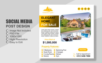 Real Estate Instagram Post Template in PSD - 046