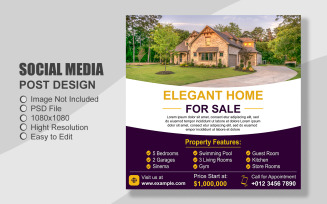 Real Estate Instagram Post Template in PSD - 049