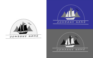 Sea Boat service logo Templates