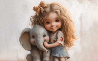 Girl Hugging with Elephant 38