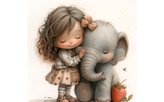 Girl Hugging with Elephant 41