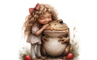 Girl Hugging with Frog 85
