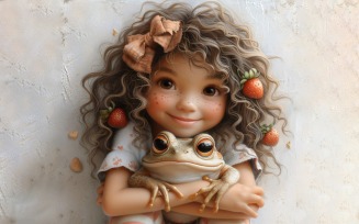 Girl Hugging with Frog 88