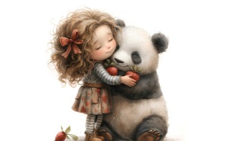 Girl Hugging with Panda 45