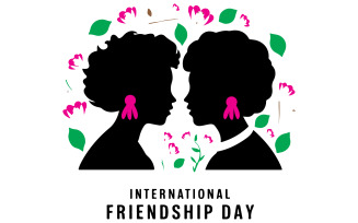 international-friendship-day-silhouette-vector Art