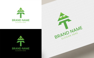Letter T pine tree logo-07-187