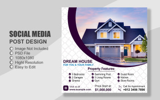 Real Estate Instagram Post Template in PSD - 052