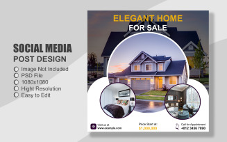 Real Estate Instagram Post Template in PSD - 053