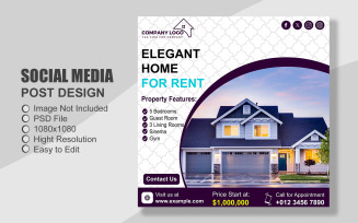Real Estate Instagram Post Template in PSD - 054