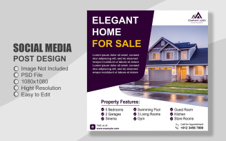 Real Estate Instagram Post Template in PSD - 056