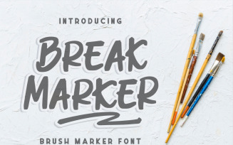 Break Marker - Brush Marker Font