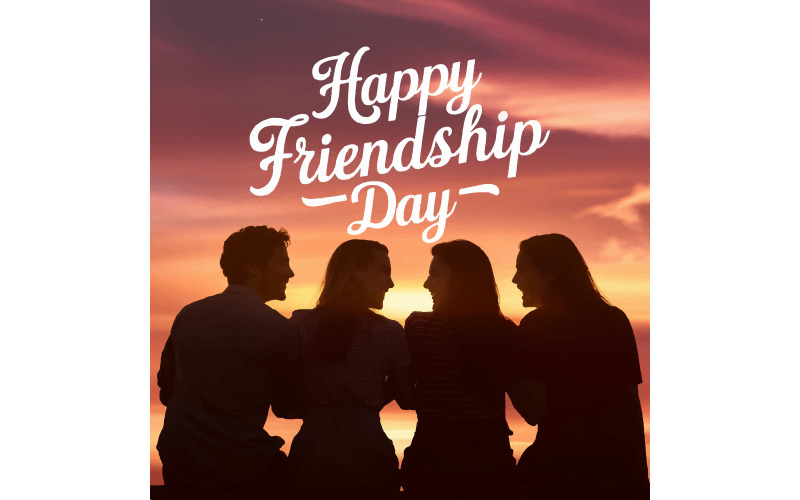 Happy friendship day design 2024 Illustration