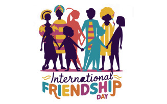 international-friendship-day-silhouette-vector-Art Illustration