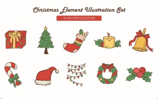 Christmas Element Illustration Set
