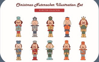 Christmas Nutcracker Vector Set
