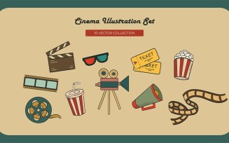 Cinema Illustration Set Collection