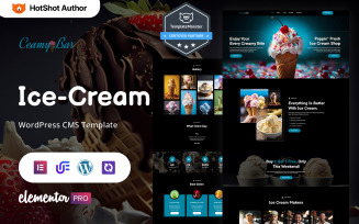 Creamy Bar - Ice Cream WordPress Elementor Theme