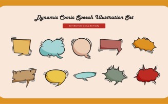 Dynamic Comic Speech Vector Set