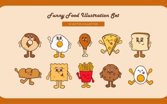 Funny Food Vector Set Collection