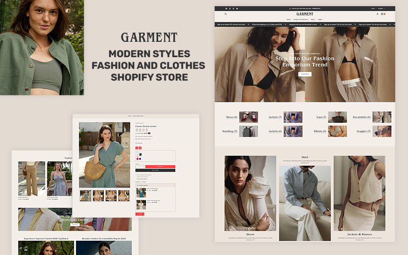 Garment - Premium Fashion & Clothing Multipurpose Shopify 2.0 Responsive Theme Shopify Theme