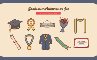 Graduation Illustration Set Collection