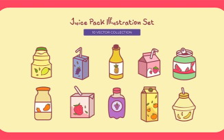 Juice Pack Illustration Set