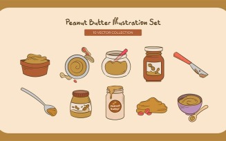 Peanut Butter Illustration Set