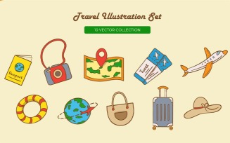 Travel illustration Set Collection