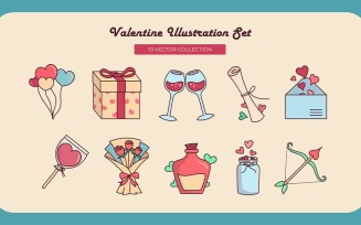 Valentine Illustration Set Collection