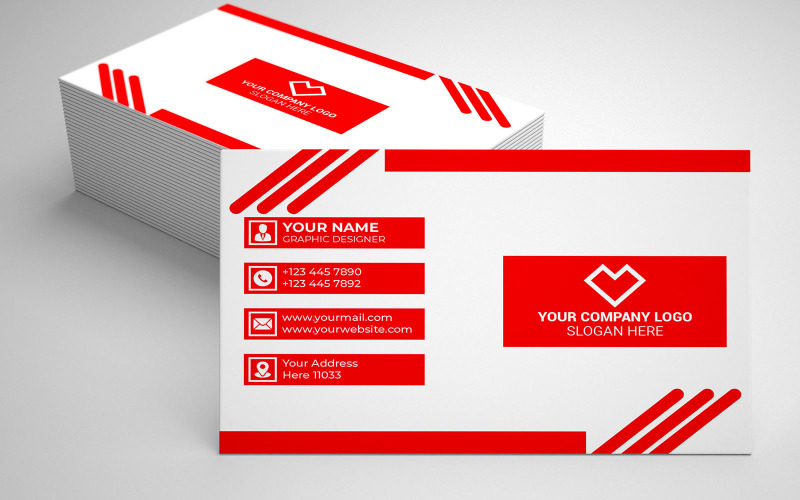 Business Card Template - Creative Visiting Card Templates Corporate Identity