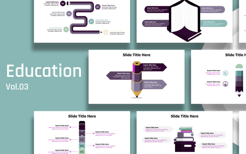 Business Education Infographic Easy to use PowerPoint Template