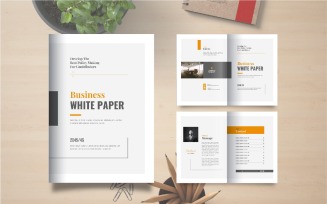 Corporate business white paper or Company white paper brochure design template