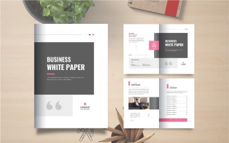 Corporate business white paper or Company white paper brochure layout