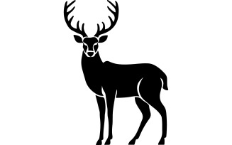 Create isolated deer icon, vector art illustration