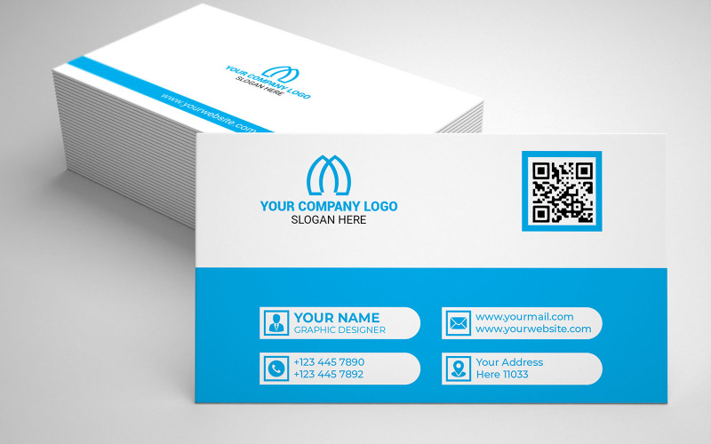 Creative and Clean Business Card Template (O) Corporate Identity