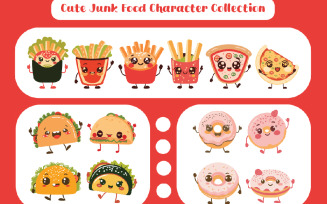 Cute Junk Food Charcter Collection