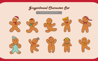 Gingerbread Illustration Set