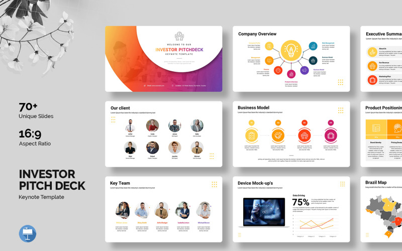 Investor Pitch Deck Keynote Keynote Template